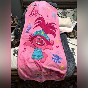 Music is life Poppy Troll towel.  Soft, non smoking home